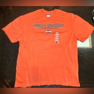 Harley Davidson Boswell's Music City T-Shirt 2013 Nashville, TN 2XL Orange NWT